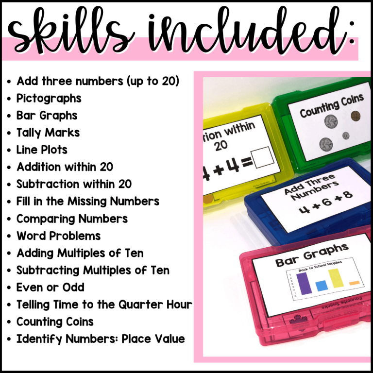 Math Task Boxes {set two} - Mrs. Moe's Modifications