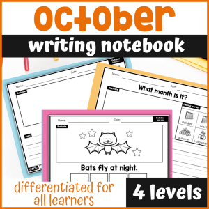 October Differentiated Writing Notebook