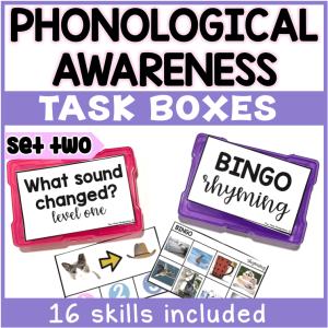 phonological awareness task boxes real images