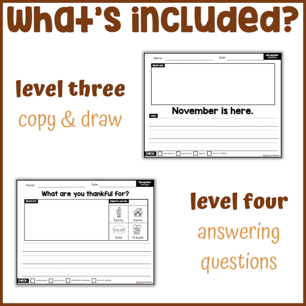 November Differentiated Writing Notebook - Image 3