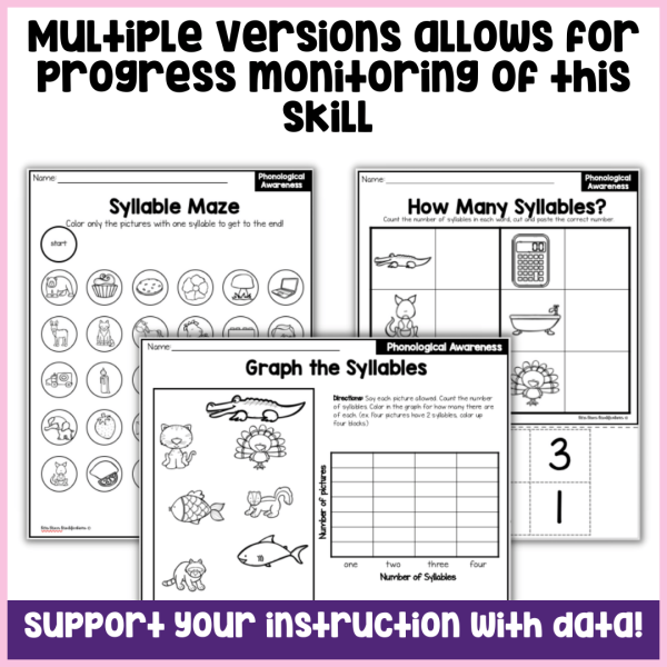 Syllables: Phonological Awareness Worksheets - Image 3