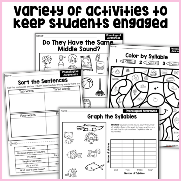 Phonological Awareness Worksheet Bundle - Image 3