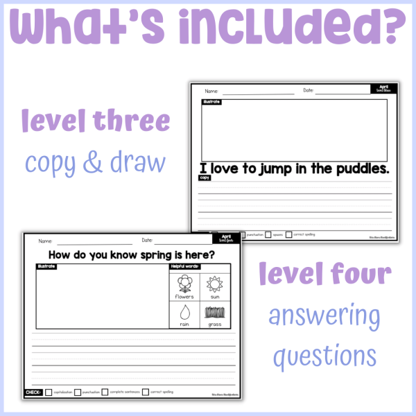 April Differentiated Writing Notebook - Image 3