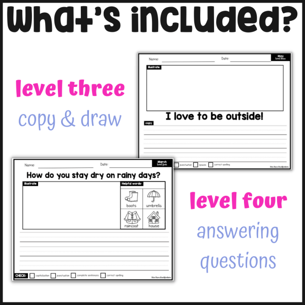 Year Long Differentiated Writing Notebook Bundle - Image 3