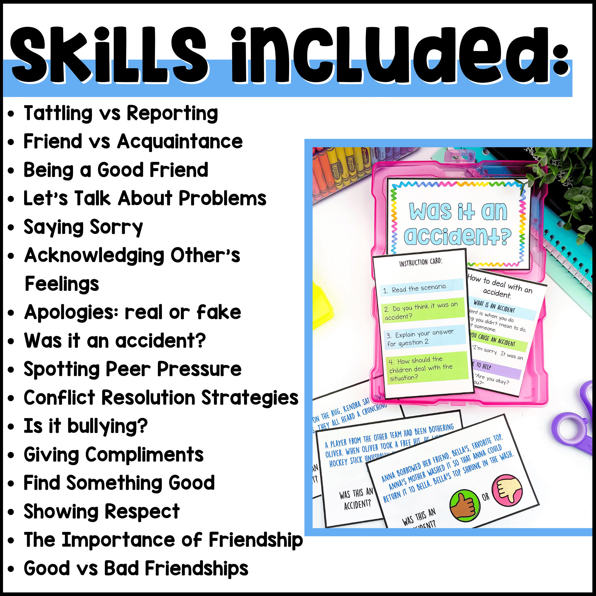 Relationship Skills: Social Emotional Learning Task Boxes