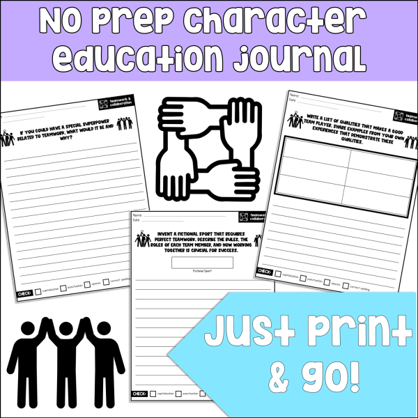 Teamwork and Collaboration Writing Prompts: Character Education - Image 3