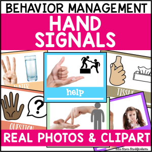 Hand Signals | Real Photos & Clipart | EDITABLE | Back to School |