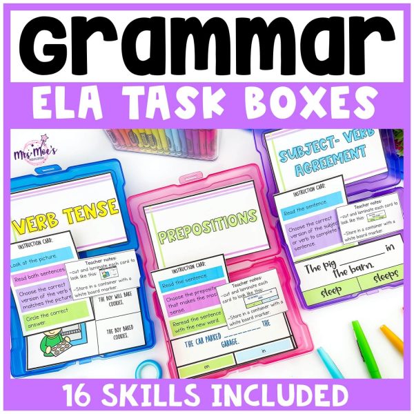 Grammar Task Boxes: ELA Task Box