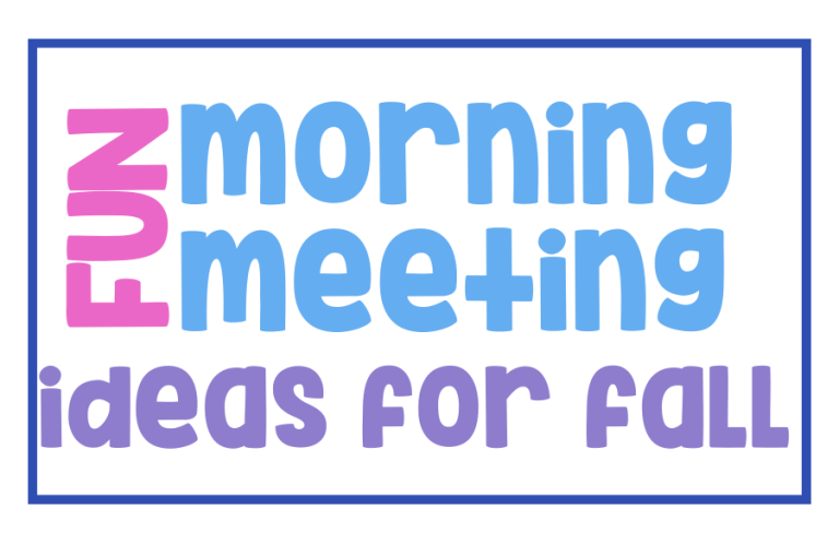 Fun Morning Meeting Ideas for Fall