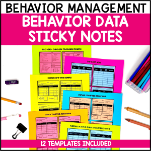 Behavior Data Sticky Notes Template