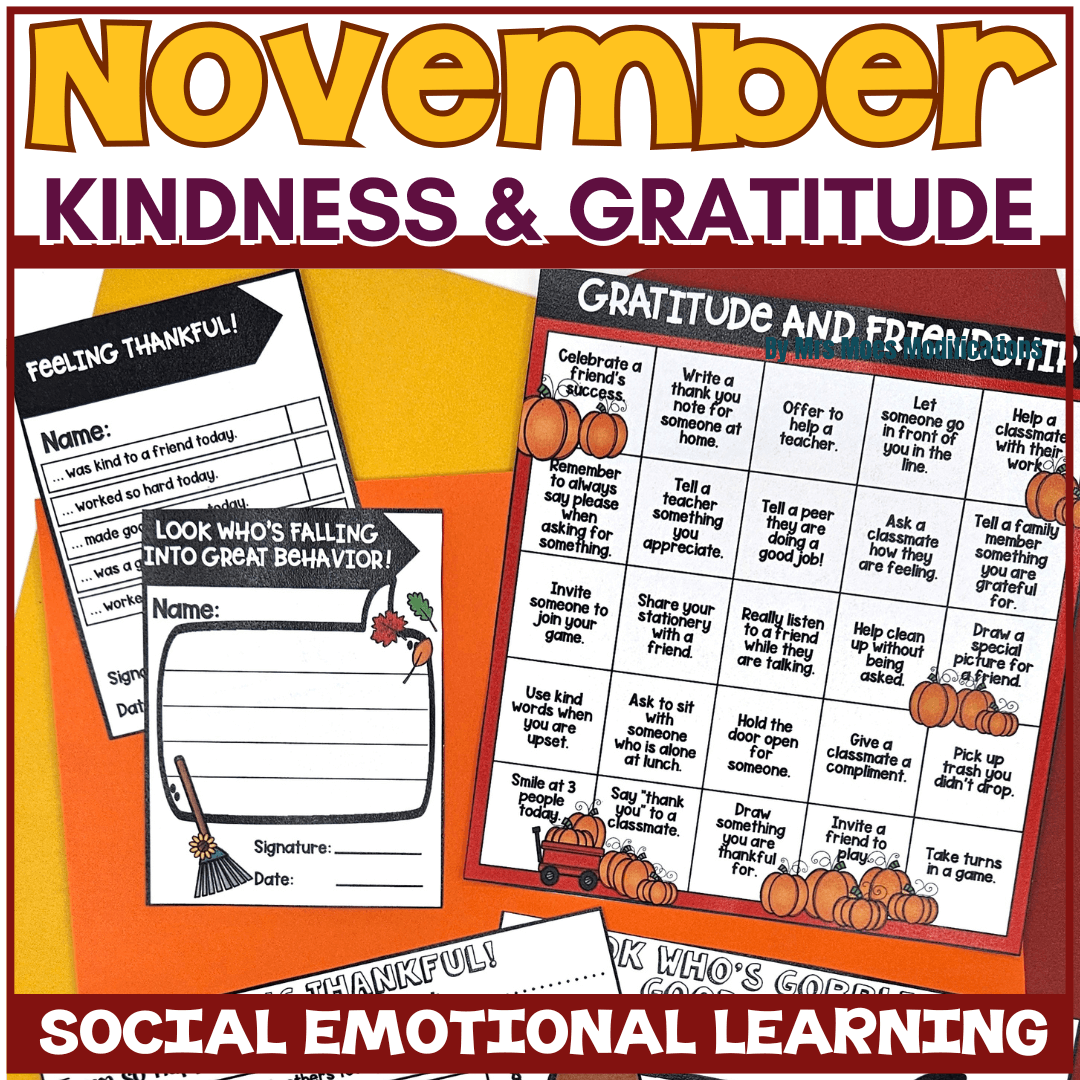 November Kindness & Gratitude Kit | Social Emotional Learning