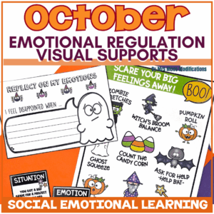 October Emotional Regulation Visual Support Tools