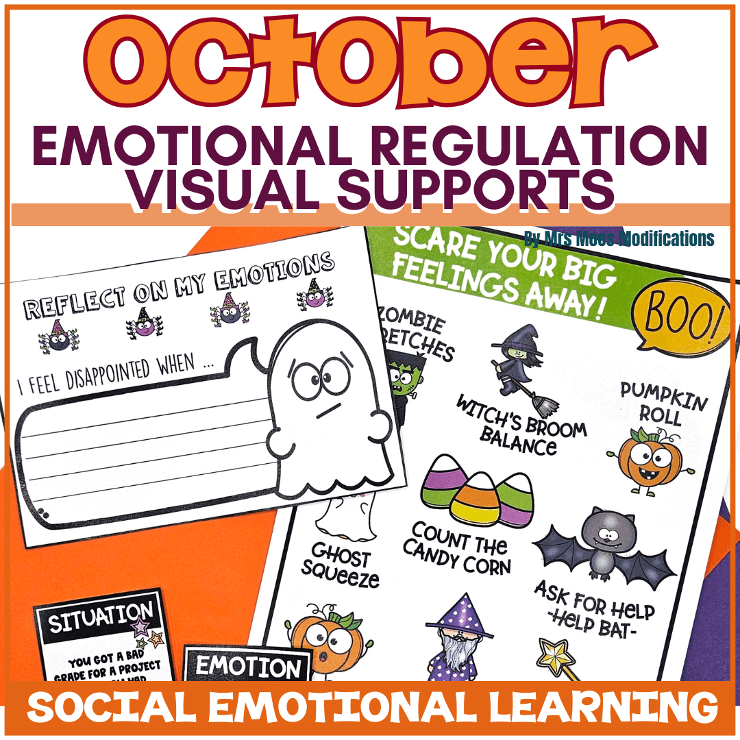 October Emotional Regulation Visual Support Tools