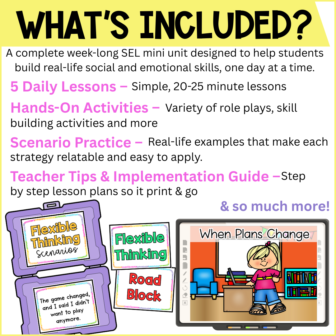 Flexible Thinking Mini Unit | Social Emotional Learning