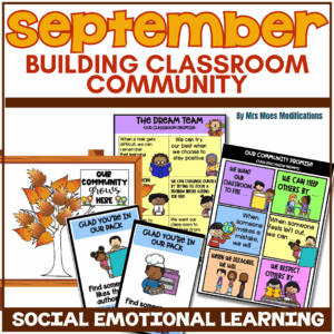September Building Classroom Community | Social Emotional Learning