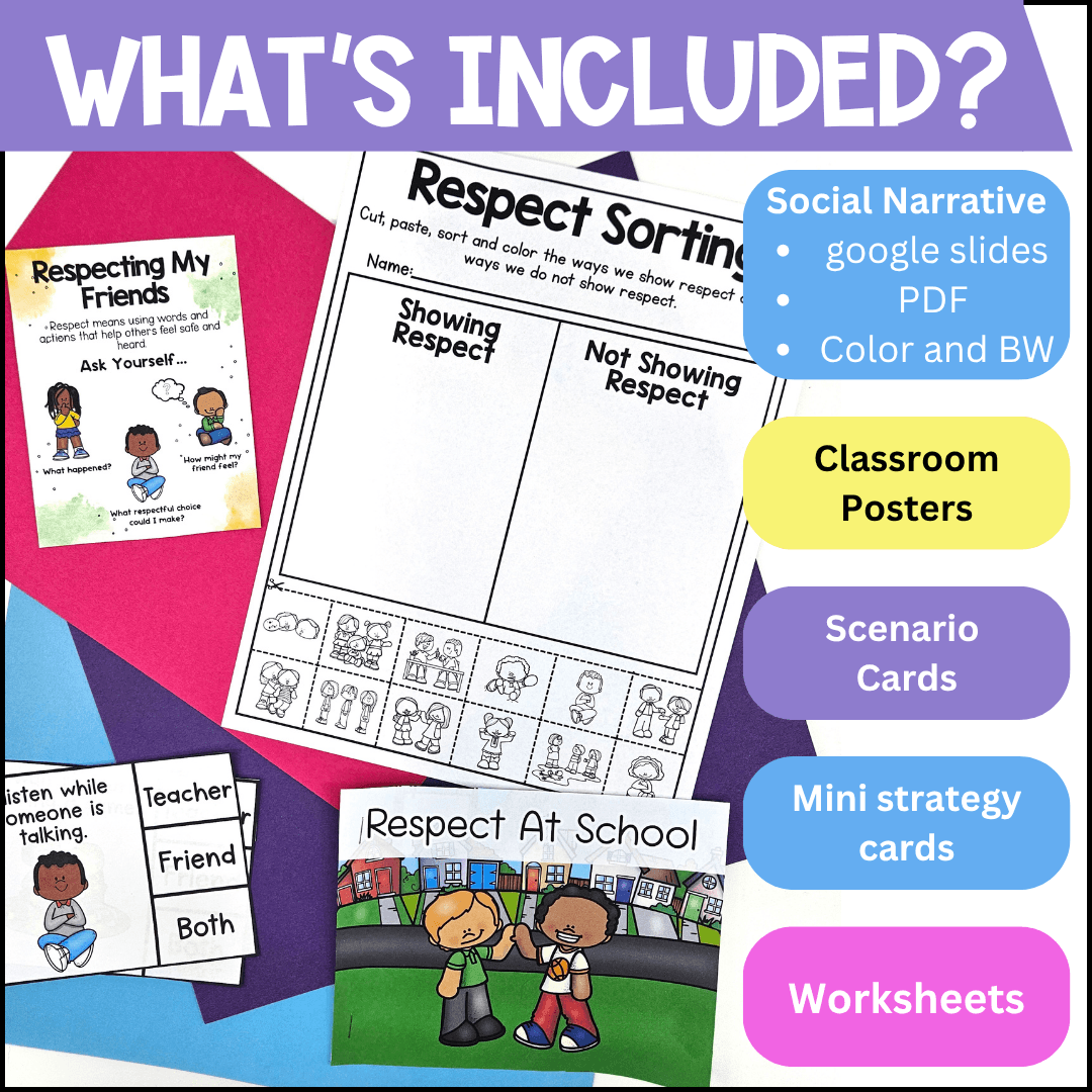 Respect at School Mini Unit | Social Emotional Learning